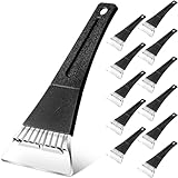 Lasnten 6 Pcs Car Ice Scraper 8.86 x 4.33 Inch Windshield Ice Scraper Winter Car...
