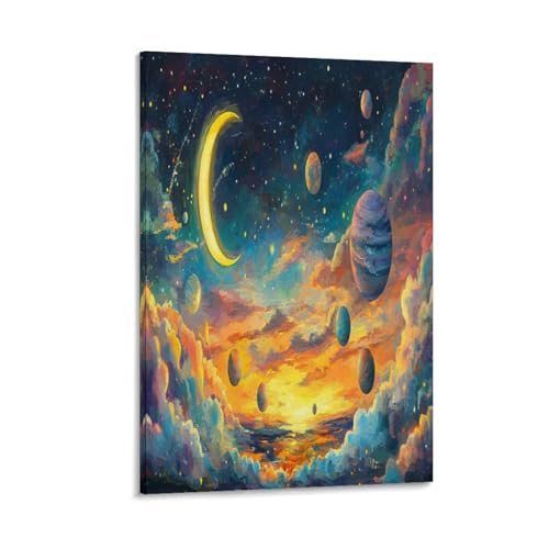 Ciel étoilé cosmique affiche sur toile pour raviver un mur vide 30x45