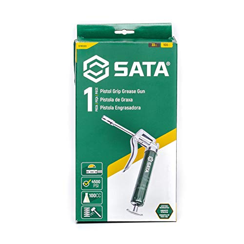 SATA ST97201 Hand-Operated Pistol Grip Grease Gun, with a 100cc Canister and a High-Strength Steel-Cast Tip - Image 3