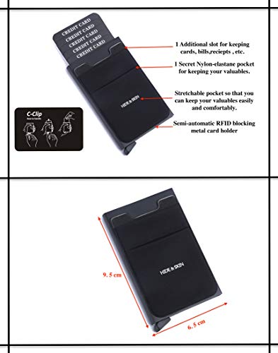 Image of HIDE & SKIN Metal Men & Women's RFID Protection Card Sleeve (HS-CC1 Black)