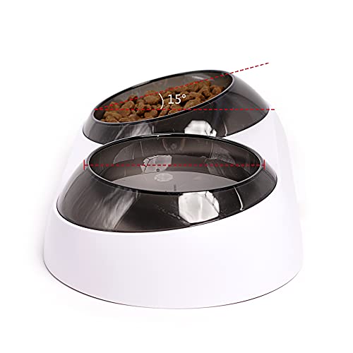 SOY3153 Dog Cat Pet Bowl with 0° and 15° Adjustable Angle - Image 2