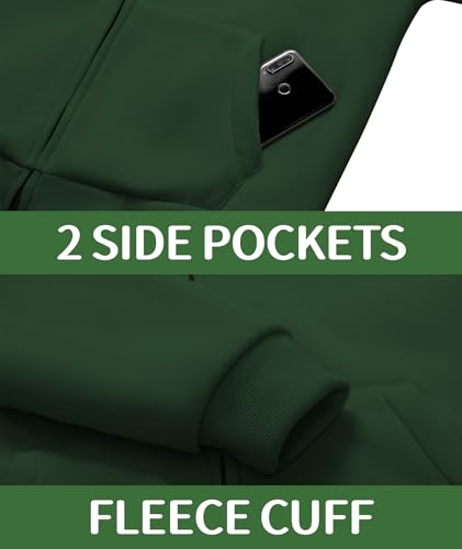 Mens Fleece Hoodies Zip Up Warm Thick Winter Jacket - image 6