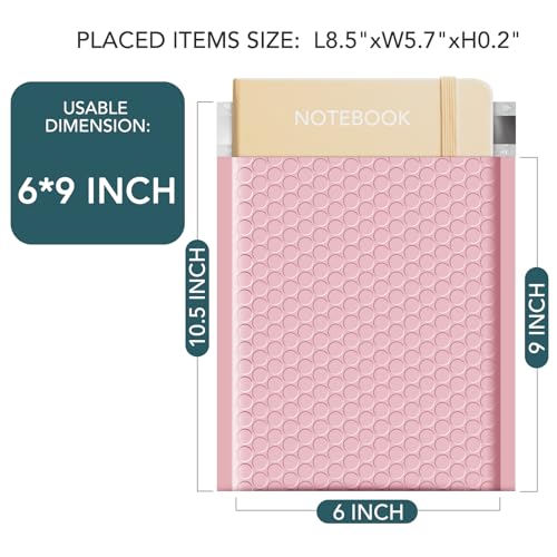 Image of METRONIC Bubble Mailers 6x10 Inch 100 Pack Light Pink Padded Envelopes | Usable Size 6x9 inch Waterproof Bubble Mailer Self-Seal Cushion Mailing Envelopes Bubble Padded for Shipping Makeup Jewelry Bulk