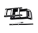 Side Roof Rack Access Ladder Liftable Fits for Land Rover Defender 90 L663 2021-2026 Black (Black)