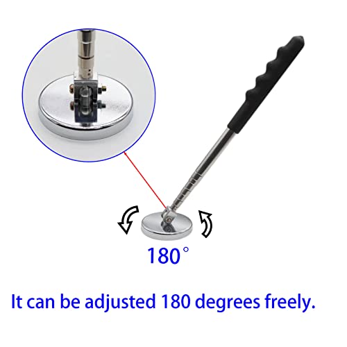 Qlvily Telescoping Magnetic Pickup Tool, Magnet Sweeper And Screws Parts Finder With 18Lbs Magnetic Pull Capacity, Extendable Telescoping Magnetic Pick-Up Retractable From 8 To 34Inch #TOP2