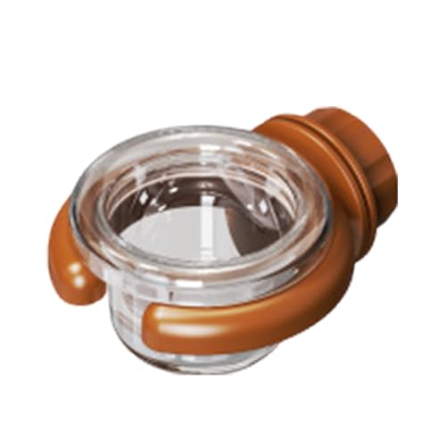 2026 Bol d'alimentation pour animaux de compagnie avec clip Cage à eau Tasse alimentaire pour oiseaux petits animaux (marron, 8,6 x 7,3 cm)