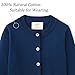 Girls' Navy Cardigans Blue Sweaters Cotton Long Sleeve School Uniform Navy Blue, 16Y