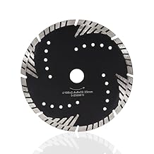 Diamond Turbo Blades 8 MM Segments Saw Blade for Granite Mable Tile Concrete and Bricks Dry/Wet, 7 Inch