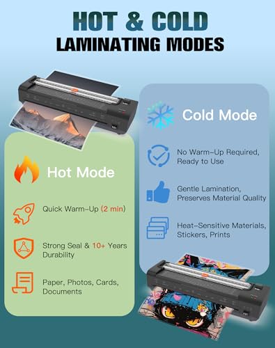 11 x 17 Laminator Machine with Auto Paper Feed, Never Jam A3 Plastifieuse Thermique, 10-in-1 Lamination with 20 Laminating Sheets, Cutter, Trimmer, Corner Rounder for Office School image 7