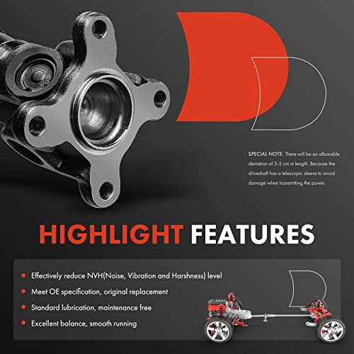 A-Premium Rear Complete Drive Shaft Prop Shaft Driveshaft Assembly Compatible With Mazda Cx-9 2007-2014, Awd #TOP3