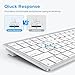 OMOTON Wired Keyboard for Mac Devices ONLY with Dual Interface, Comfortable Typing Angle & Stable Connection, Compatible with MacBook, iMac, Mac mini, PC-White