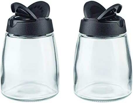 MILEKE Salt and Pepper Shakers, Moisture-Proof Condiment holders 150ML, 2/pack