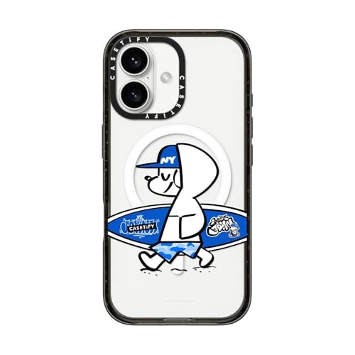 CASETiFY �C���p�N�g MagSafe�Ή� iPhone 16 �P�[�X [�X���� / 2.5m�̗����������N���A (MIL�K�i4�{����) / ���C�����X�[�d�����Magsafe�Ή�] - Casetify And John (Surfing) - �N