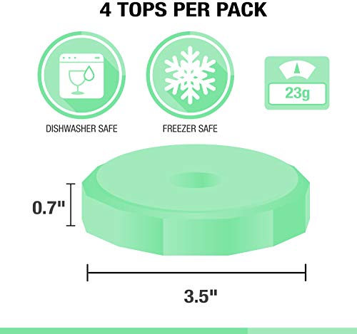 Masontops Tough Tops - Wide Mouth Mason Jar Lids - Bpa-Free Multi Color Plastic Mason Jar Lids - Reusable Dry Canning Lids Fit Ball Jars (Ball Mason Jars Not Included) #TOP6