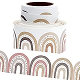 Youngever 52.5 ft Bulletin Board Borders Confetti Border for Classroom Decoration (Nostalgic Rainbow Design)