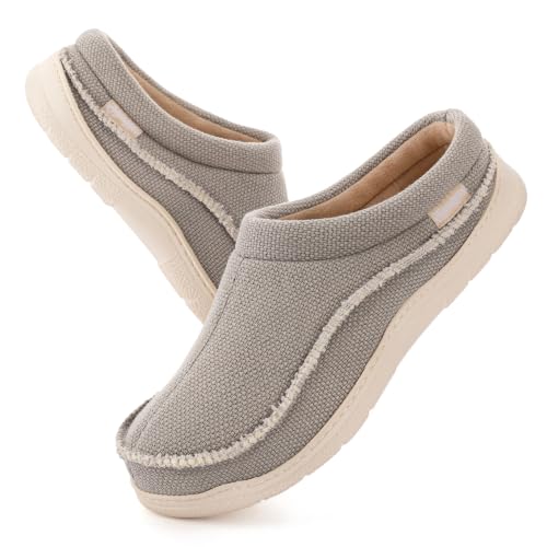 Image of Zigzagger Men's Slip On Moccasin Slippers Indoor Outdoor