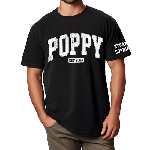 Personalized Poppy Shirt & Sweatshirt with Kids Name on Sleeve