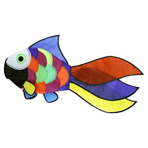 Emma Kites 32-Inch Rainbow Fish Windsock Cover