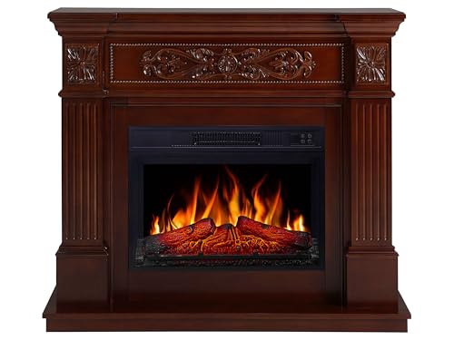 ArtiFlame Elektrokamin Toscana AF23S, Elektrischer Standkamin mit Heizung 1800 W, realistischer Flammeneffekt, LED-Beleuchtung, Fernbedienung, Timer, Thermostat, Knistereffekt, MDF, Russet