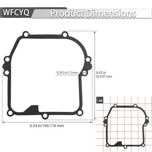 Image of Replace Crankcase Gasket Compatible with Briggs & Stratton 799587 Fits Model 08P000, 09P000 Engines (2 pcs)