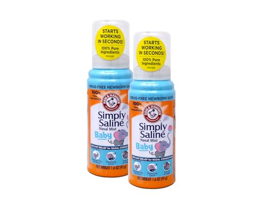 Image of Simply Saline Sterile Saline Nasal Mist, Baby 1.6 fl oz (44 ml) (Pack of 2)