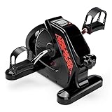 Upgraded Pedal Exerciser Heavy-Duty Metal Flywheel Under Desk Bike with LCD Display, Mini Stationary Bikes for Home Office Workout, Leg and Arm Training