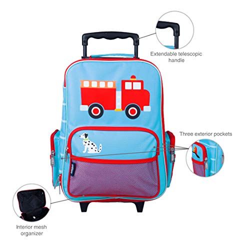 Wildkin Rolling Suitcase Bundle With 14 Ounce Steel Reusable Water-Bottle (Heroes) #TOP5