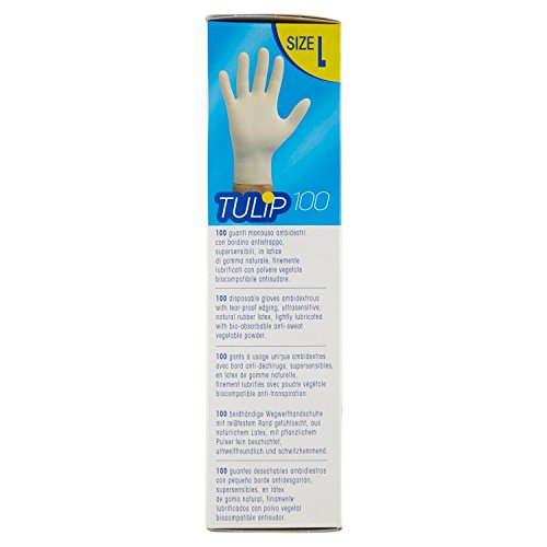 Tulip Guanti Monouso, Misura Grande - 100 Pezzi
