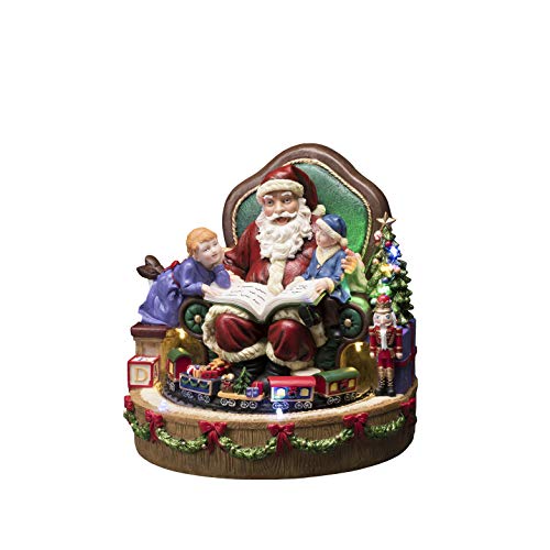 Scène de Noël en polyrésine sculptée de haute qualité avec douze LED