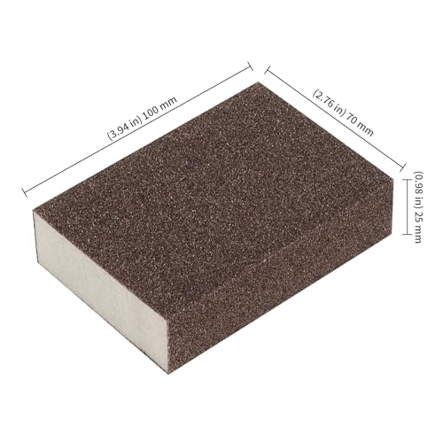 KEILEOHO 30 Stück Schleifschwamm Set, 60, 80, 100, 120, 180, 220 Körnung Schleifschwämme Schmirgelpapier Handschleifer zum Schleifen, Polieren Metall, Holz, Stahl, 10 x 7 x 2,5 cm