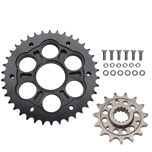 Pignon avant et couronne avec porte-couronne pour restaurer la transmission de votre Ducati