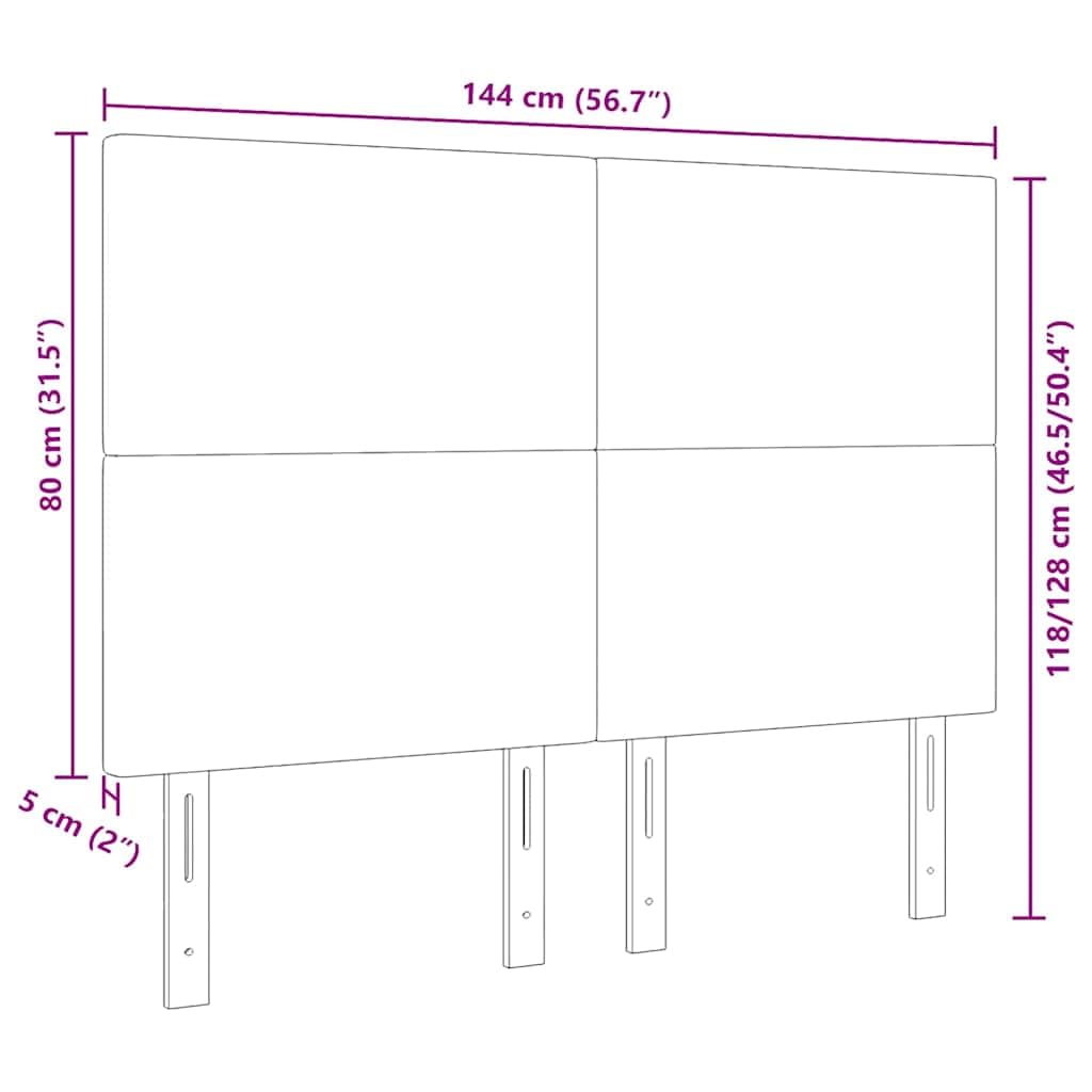 Cabecero de cama gris claro 144 cm de pana regulable en altura 118 o 128 cm pino madera maciza espuma acolchada diseño moderno robusto y duradero para dormitorio