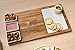 Acacia Wood Cheese & Charcuterie Board - Oprah’s Favorite Things 2022 - Féte Set Tray - Functional Serving Board incl. 4 Washable, Movable Serving Dishes, Makes Great Holiday/Wedding Gift - 18 x 9.5”