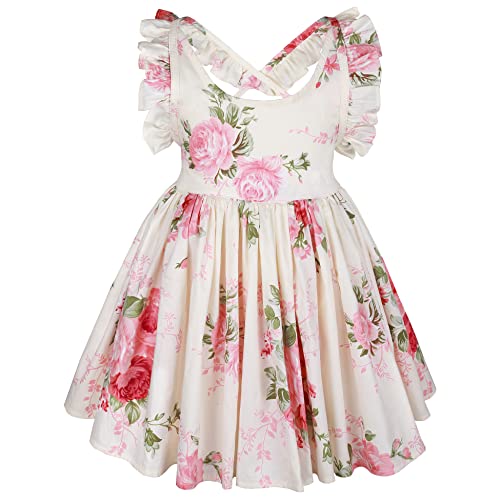 Somlatrecy Girls Floral Dress Toddler Tea Party Dress Little Girl Birthday Dress