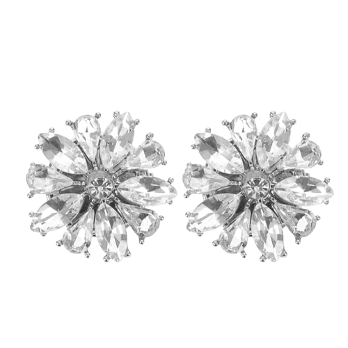 Boutons strass tournesol UPKOCH : lot de 2 couvre-boutons amovibles pour manches de chemise