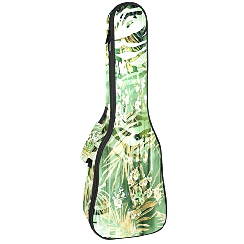 Housse pour ukulélé – Motif feuilles vertes – Rembourrage épais en éponge de 10 mm – 53,3 cm – Avec sangles réglables… - Les Beatles, Paul McCartney, John Lennon, RIngo Starr, George Harrison Housse pour ukulélé - Motif feuilles vertes - Rembourrage épais en éponge de 10 mm - 53,3 cm - Avec sangles réglables…