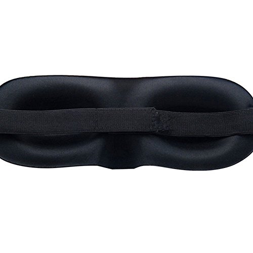 Minkoll Máscara de dormir 3D suave acolchada para descanso de viaje LTM, color negro