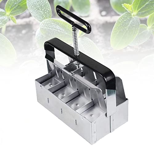 DYK&NX Bloqueur de Sol Manuel, Bloqueur de Sol en Acier Manuel, Outil de Transplantation Manuel avec poignée Confortable antidérapante pour Plantes, Transplantation, Serre Cover