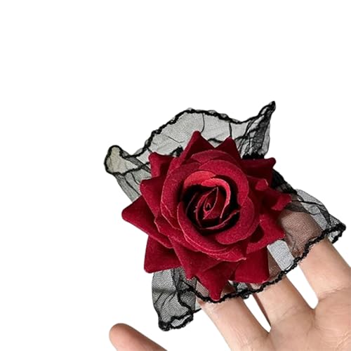 Rose Lace Gloves Floral Lace Wrist Cuff, Wedding Bridal Lace Gloves,Gothic Gloves Fingerless Lace Gloves, for Women Wedding Party4