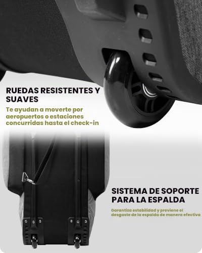 Miniatura 4 de Outdoormaster Bolsa De Viaje Acolchada De Golf Con Ruedas Reforzadas, 900d Oxford Resistente Al Desgaste E Impermeable, Bolsa De Viaje De Golf De Lados Suaves, Compartimento Para Zapatos Y Accesorios,