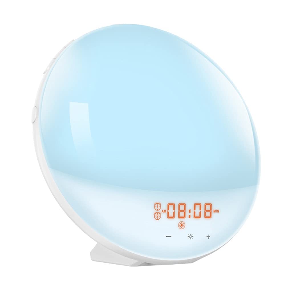 Luce Sveglia Digitale, Sleep Trainer, con 7 Colori Che Cambiano, FM Radio, Touch Control, Funzione Snooze, Sveglia All'alba, per la Camera da Letto delle Ragazze dei Ragazzi