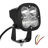 Luz de trabajo Led, luz antiniebla, luz de trabajo Led de 3,1 pulgadas 40w Rgb 6000k con soporte ajustable apto para coche motocicleta...