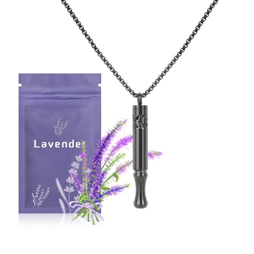 Anxiety Breathing Necklace with Resistance, Breathing Necklace for Anxiety Relief with Lavender Flavoured Filter, Fashion Design, Paired with Everyday Outfits