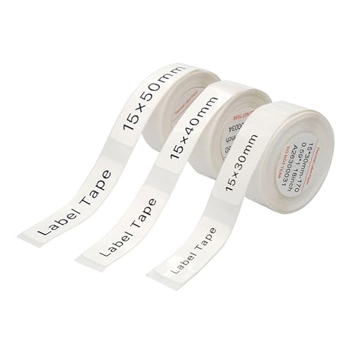 ラベルシール【3ロール】感熱ロール紙 感熱ラベルプリンター 印刷用紙 強粘着 耐水 宛名印刷 整理整頓 収納 値札 125枚入り/巻 (type2)