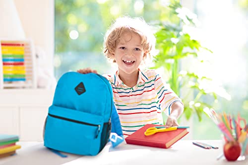 19 Inch School Backpacks With Mesh Side Pockets – Basic Large Solid Color Backpacks For Kids, Men, Women, Travel (Blue/Black) #TOP6