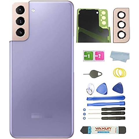 Demat Galaxy S21 plus Back Cover Glass Housing Door Replacement for Galaxy S21 plus plus SM-G996B G996U G996U1 G996Wwith Tools, Phantom Violet Cover