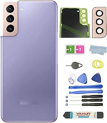 Galaxy S21 Plus Back Cover Glass Housing Door Replacement for Galaxy S21 + Plus SM-G996B G996U G996U1 G996Wwith Tools Phantom Violet