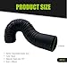 Flygun 1 PC Car Inlet Cold Air Intake Hose, Flexible Vehicle Feed Pipe Replacement, Universal Stretchable Waterproof Durable Automotive Tube Accessories for Truck SUV Car (Black #76MM)