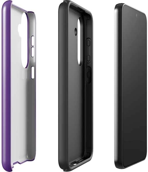 Skinit Impact Phone Case Compatible with Galaxy S25 Plus - Officially Licensed Clemson University Tiger Print Purple Design