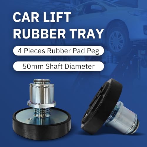 4PCS 50mm Shaft Diameter Car Lift Rubber Tray Heightening Feet Plus High Leg Pads, Screw Up Car Lift Pads Heightening Feet Tray by Automco - Image 2
